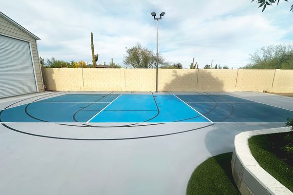 Short kitchen pickleball court