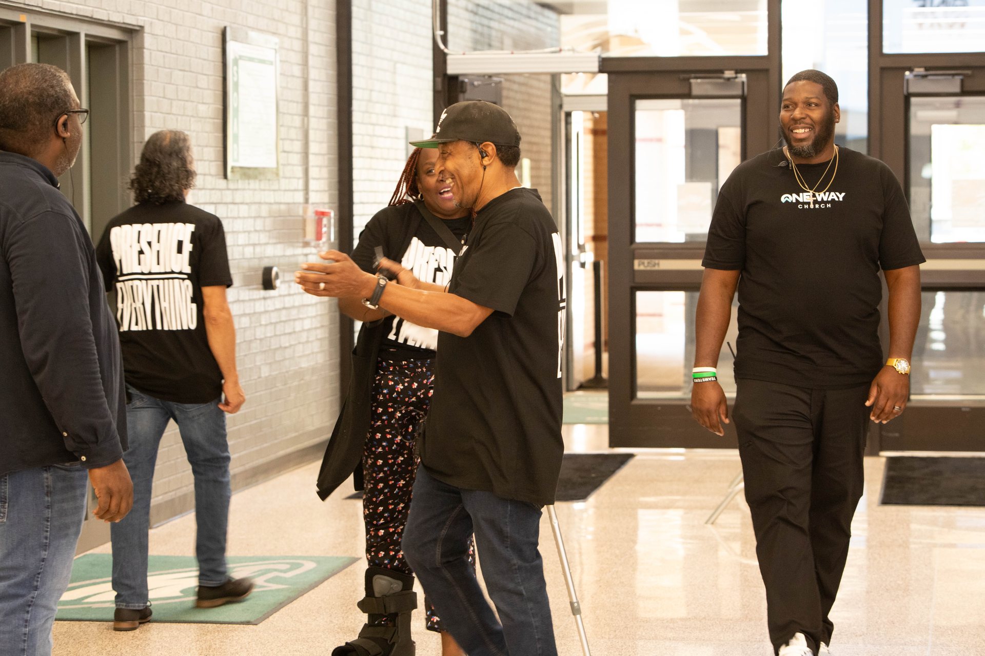 Serve team welcoming at the doors