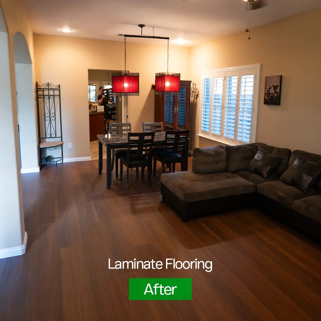 After flooring transformation in DFW home, project 2