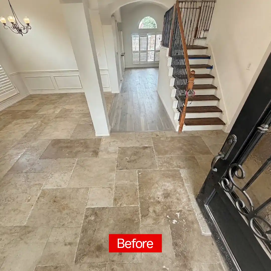 Before flooring transformation in DFW home, project 3