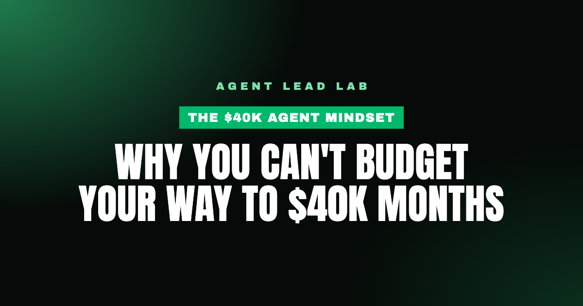 Why You Can't Budget Your Way to $40K Months