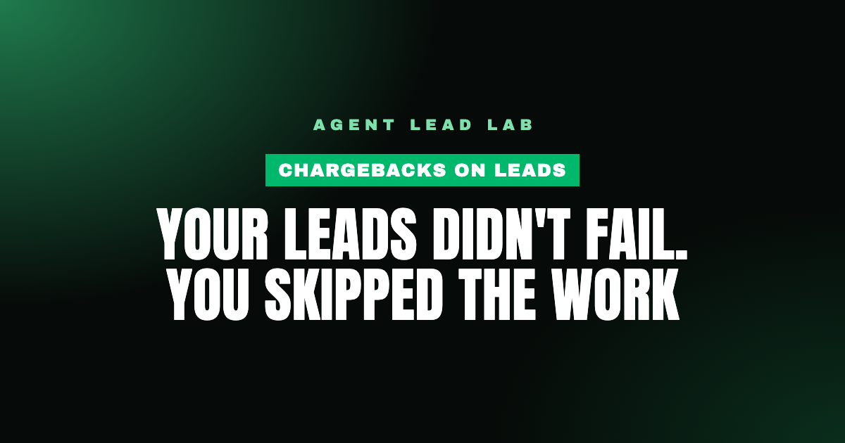 Your Leads Didn't Fail. You Skipped the Work.
