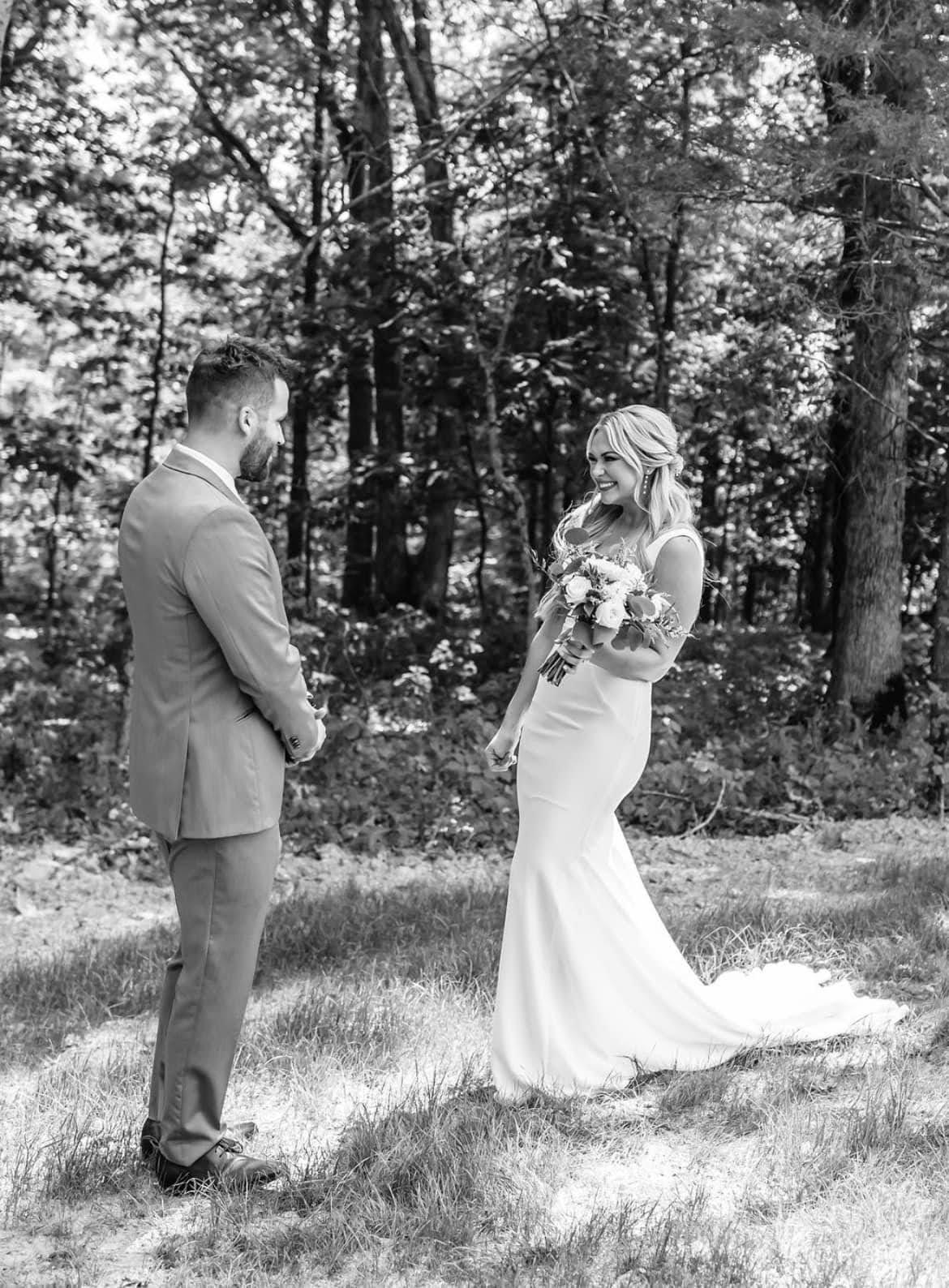 Bride in gown at Boulevard Bride boutique