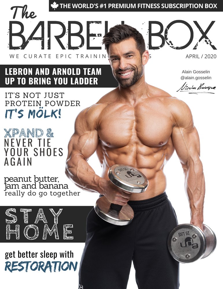 Alain en couverture de The Barbell Box