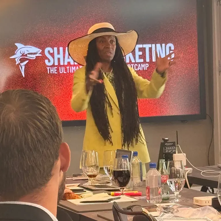Speaker presenting on stage