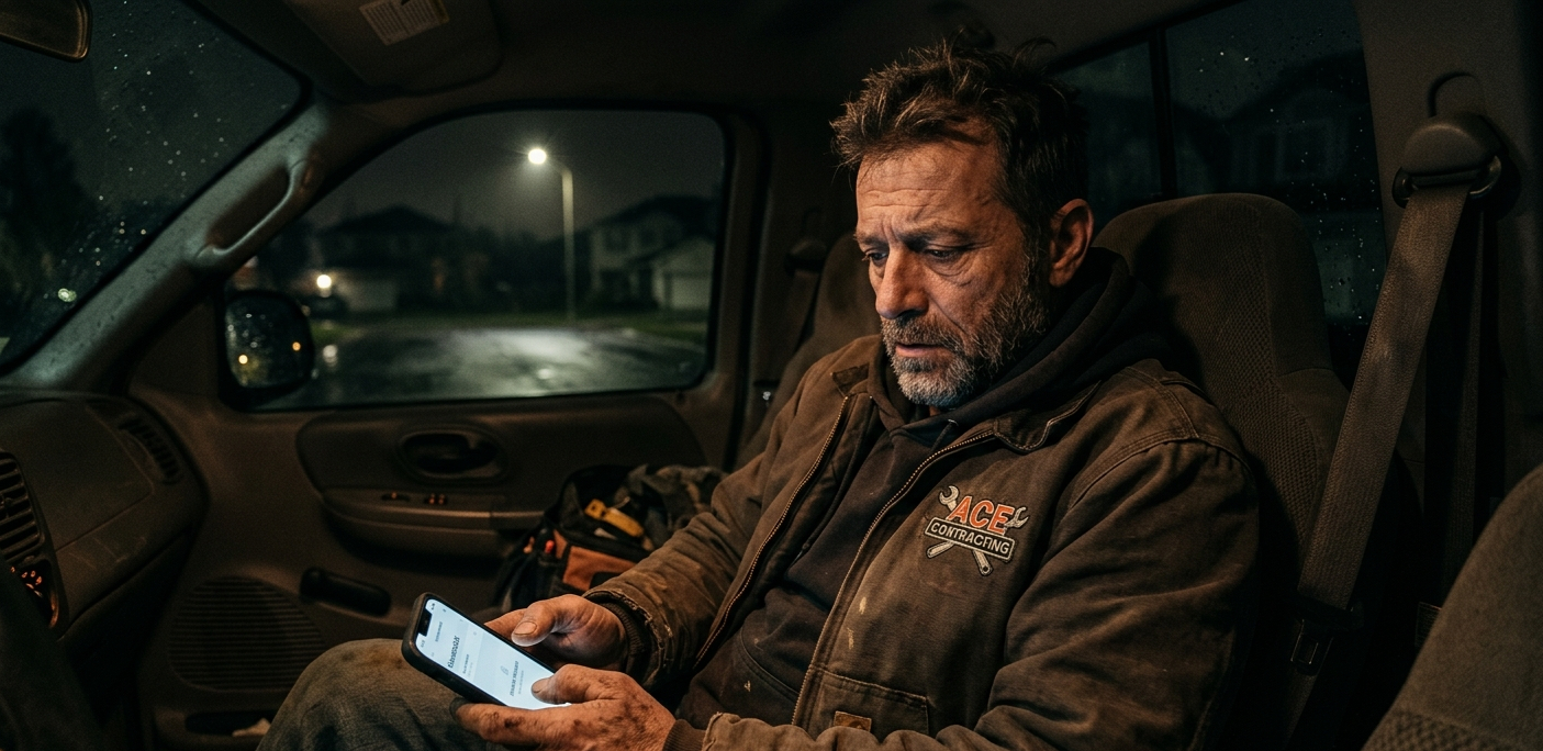 Contractor waiting for work