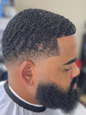 Sharp men's cut Jay's Barber House