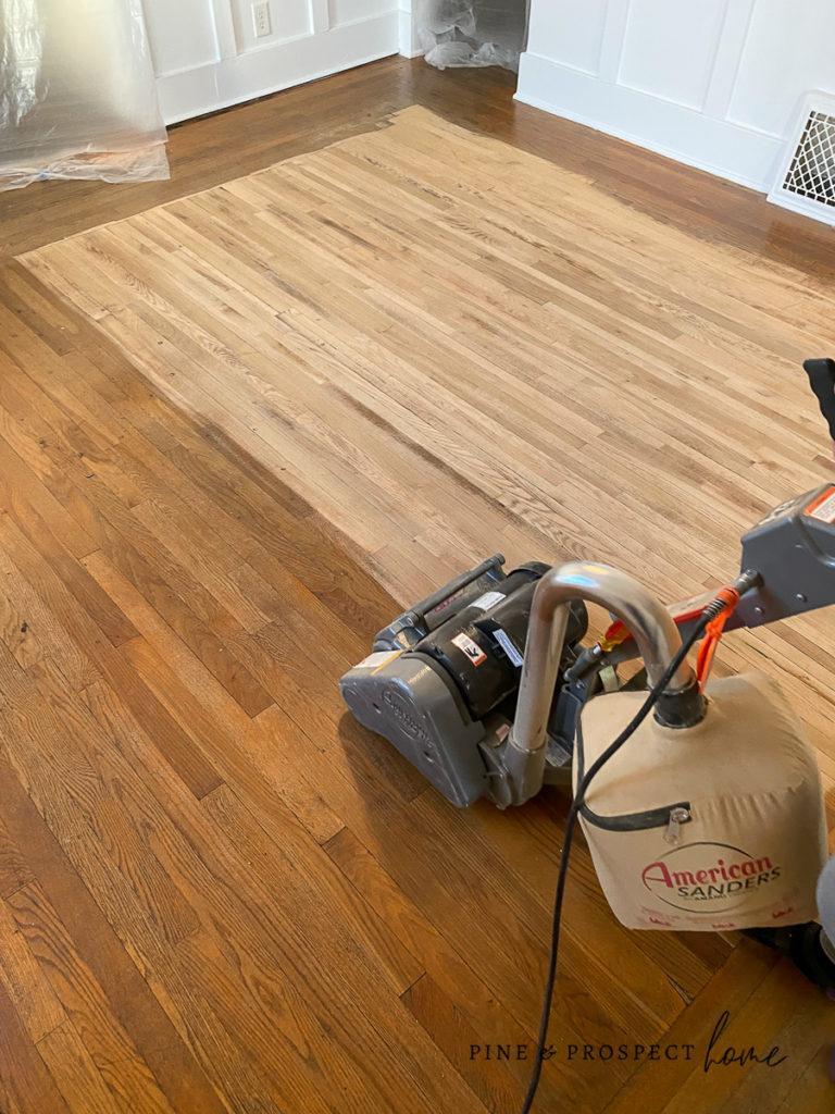 Sanding hardwood floors in Raleigh