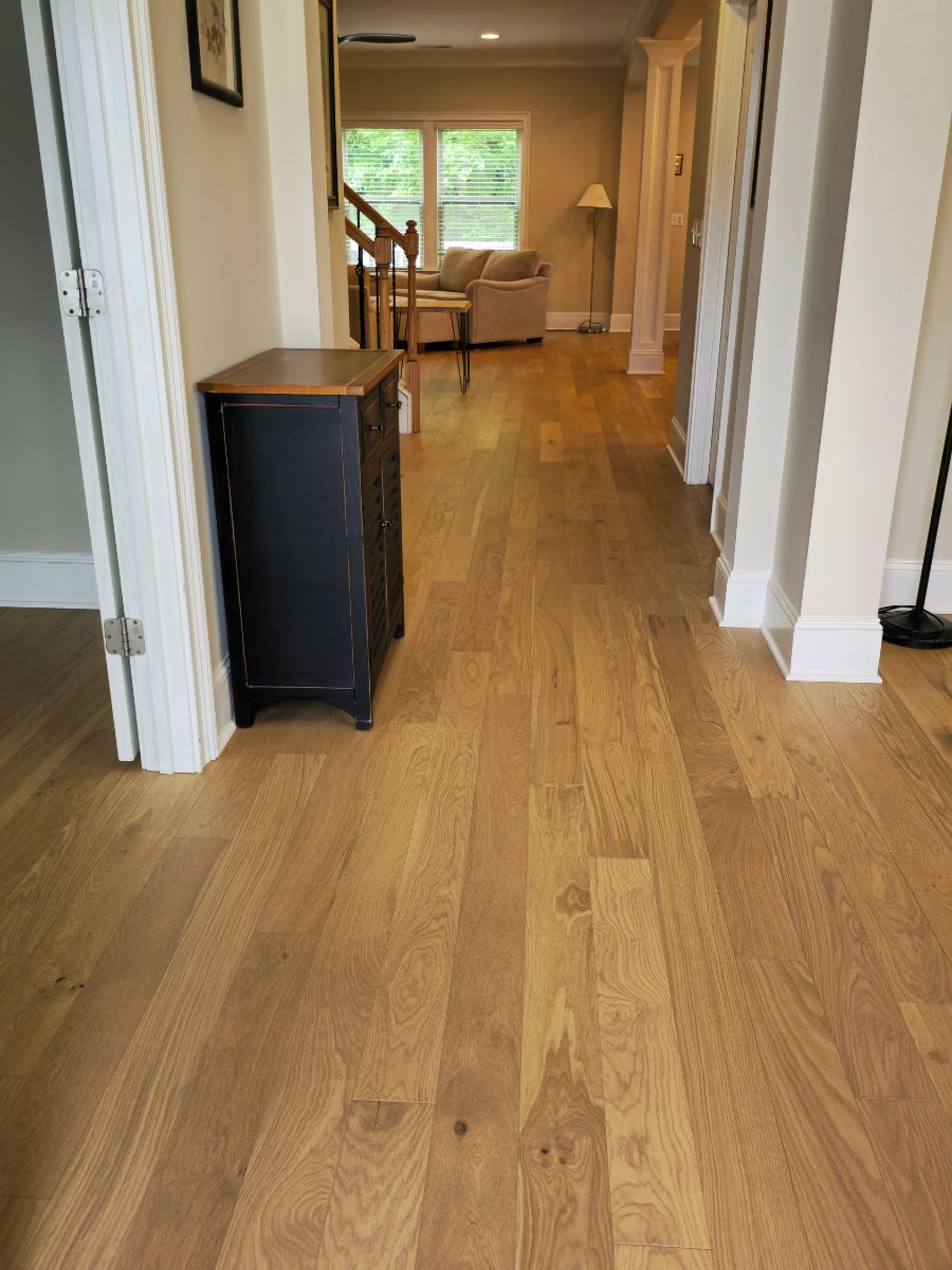 Engineered Hardwood floors installed in Raleigh home