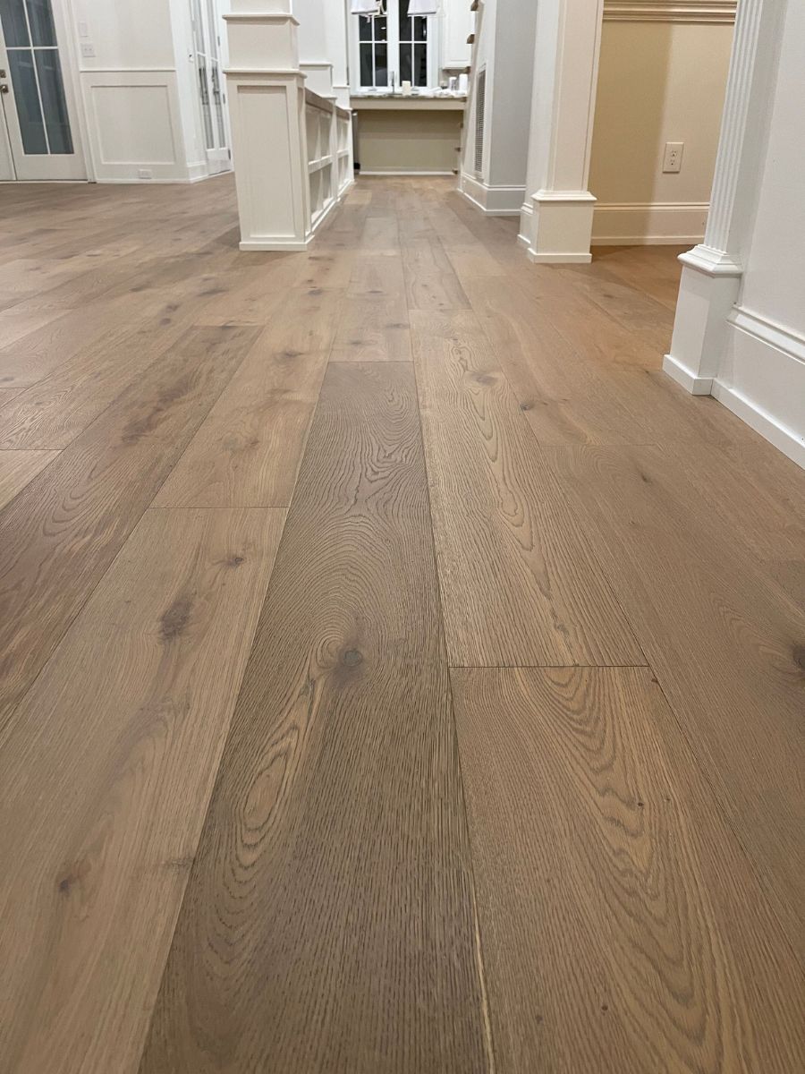 Hardwood floors installed in Raleigh home