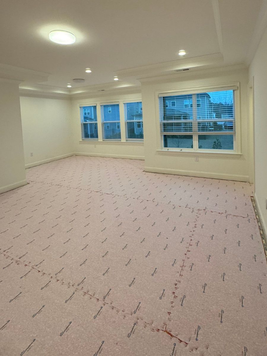 Carpet installation in raleigh bedroom