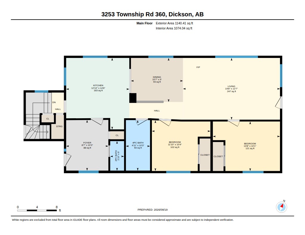 Main floor plan for 3253 Township Road 360