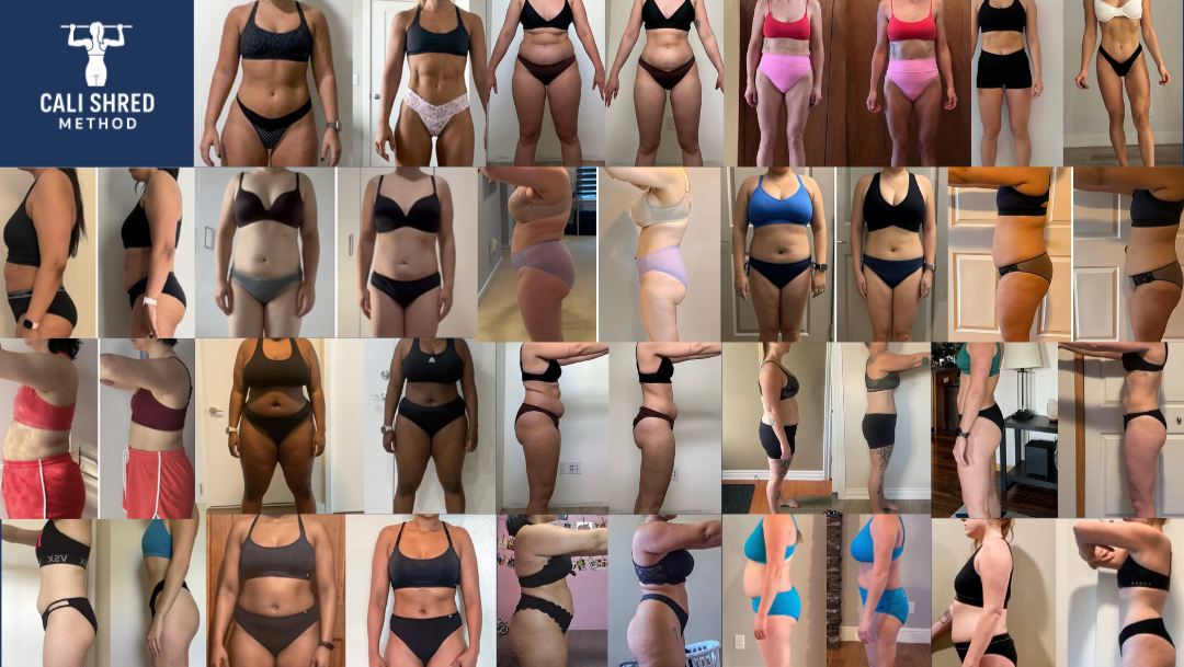 CaliShred Method client transformations collage