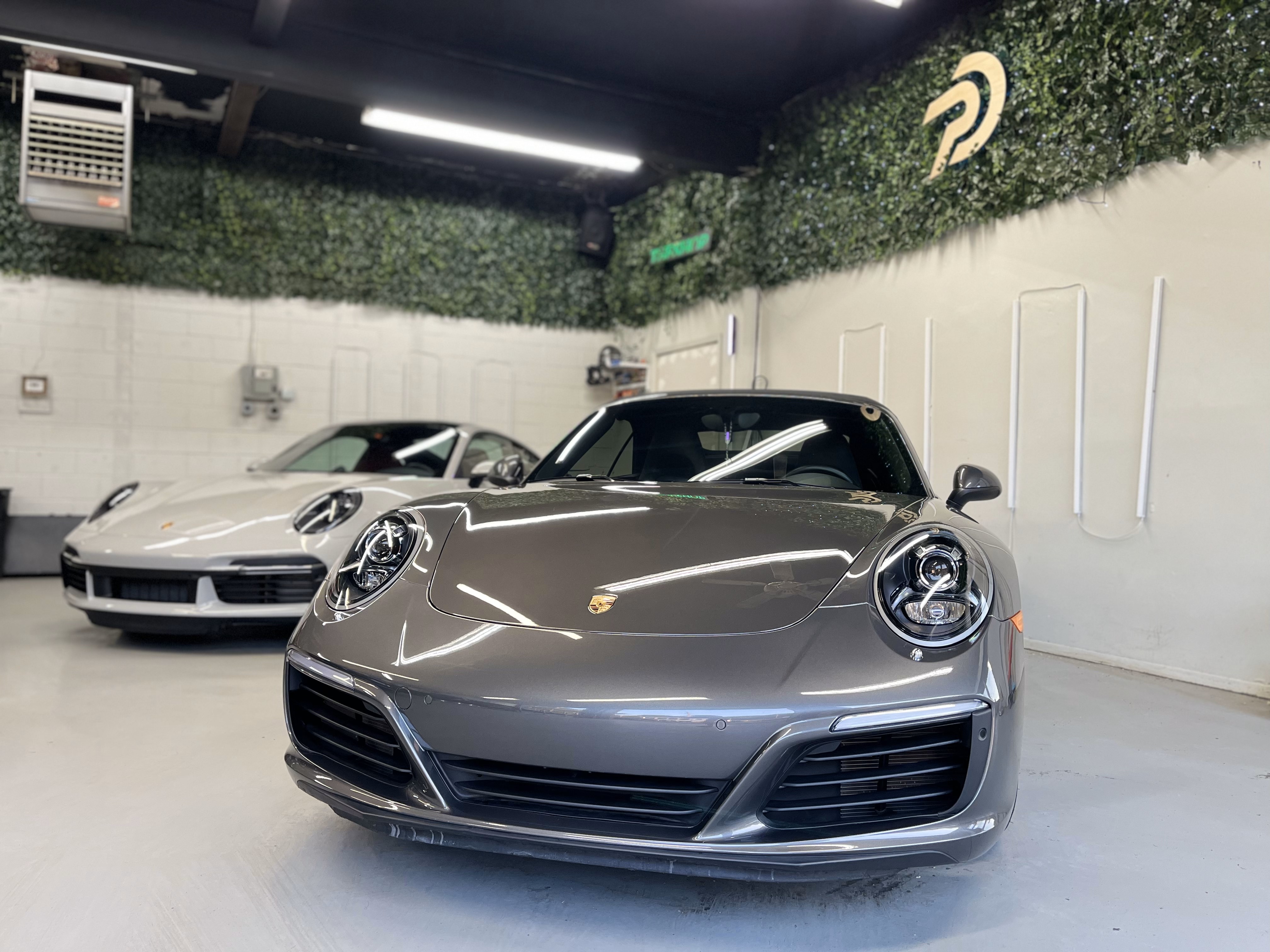 Porsche 911 inside the Premier Detailing NJ studio in Scotch Plains