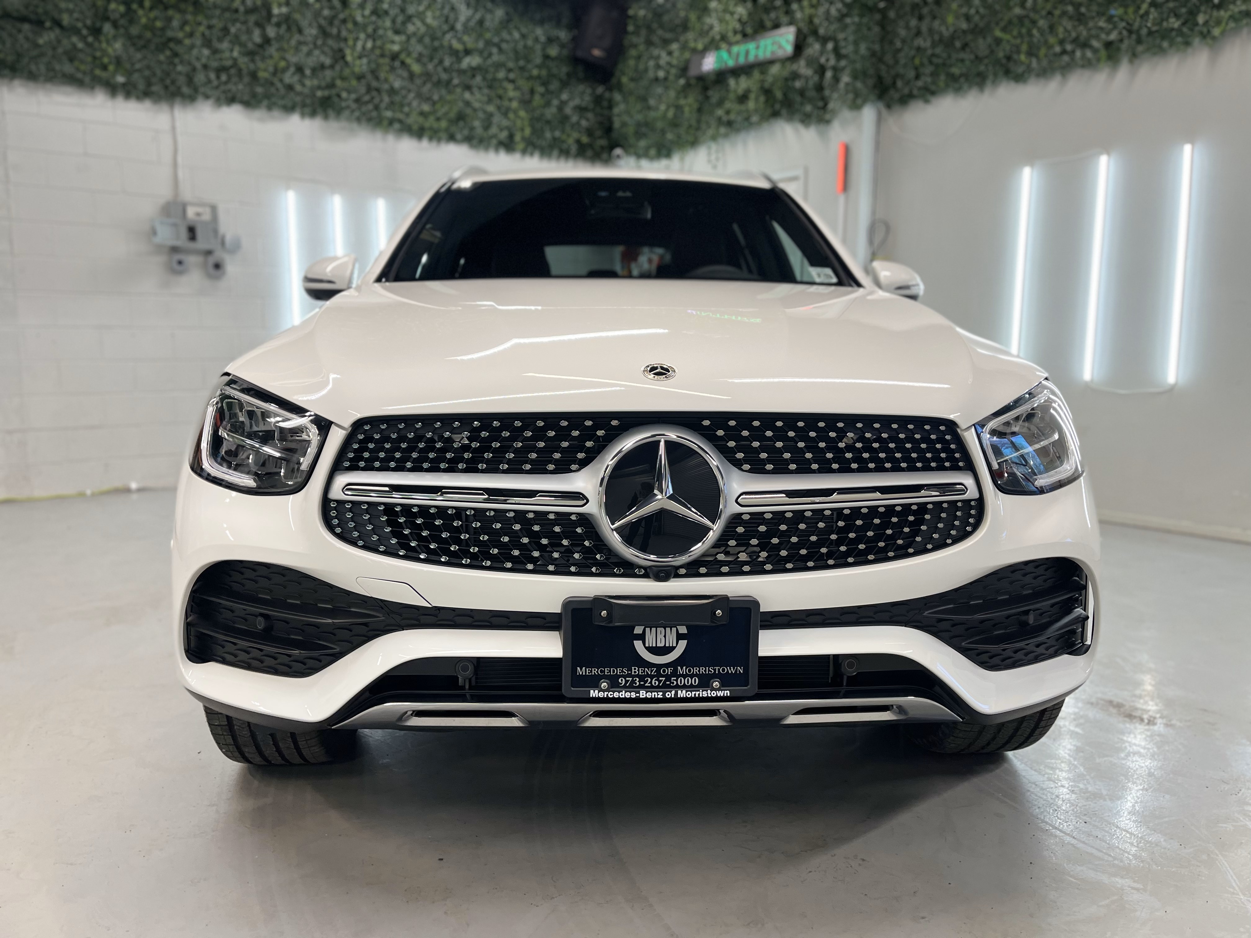 White Mercedes-Benz GLC after a full detail