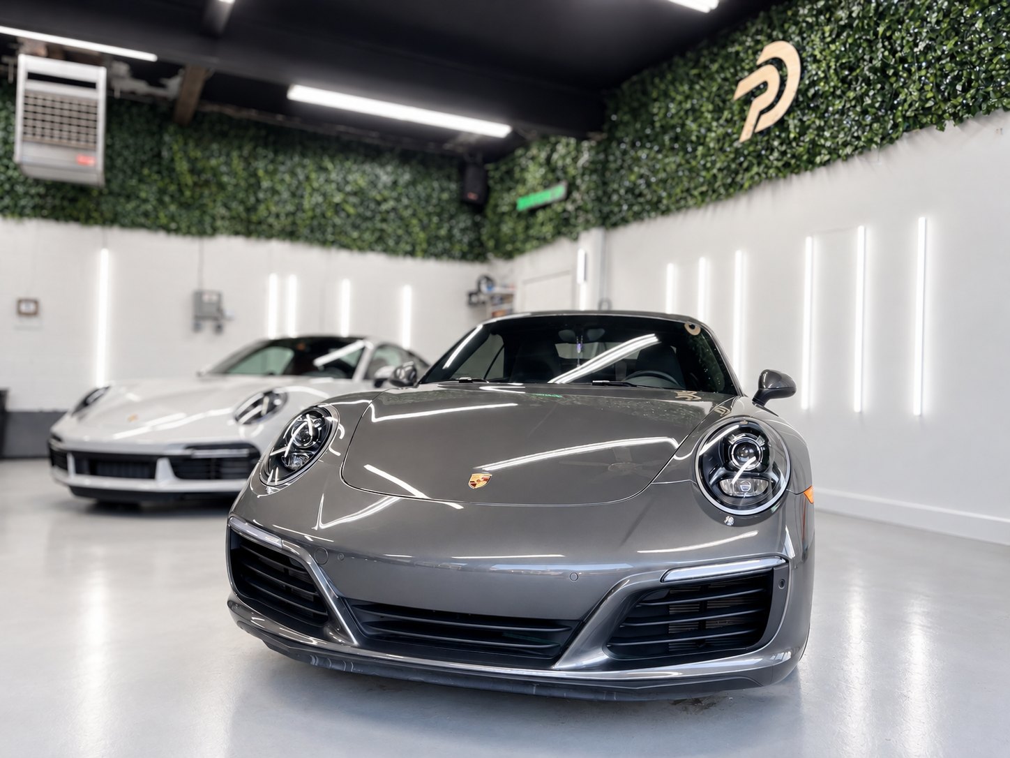 Porsche 911 inside the Premier Detailing NJ studio in Scotch Plains