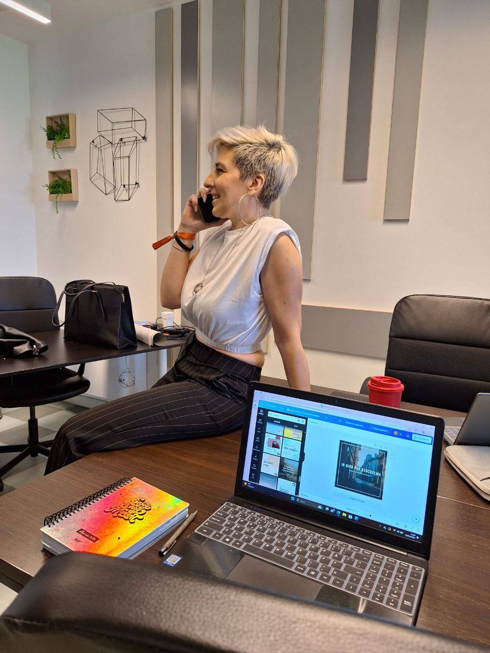 Romina al lavoro