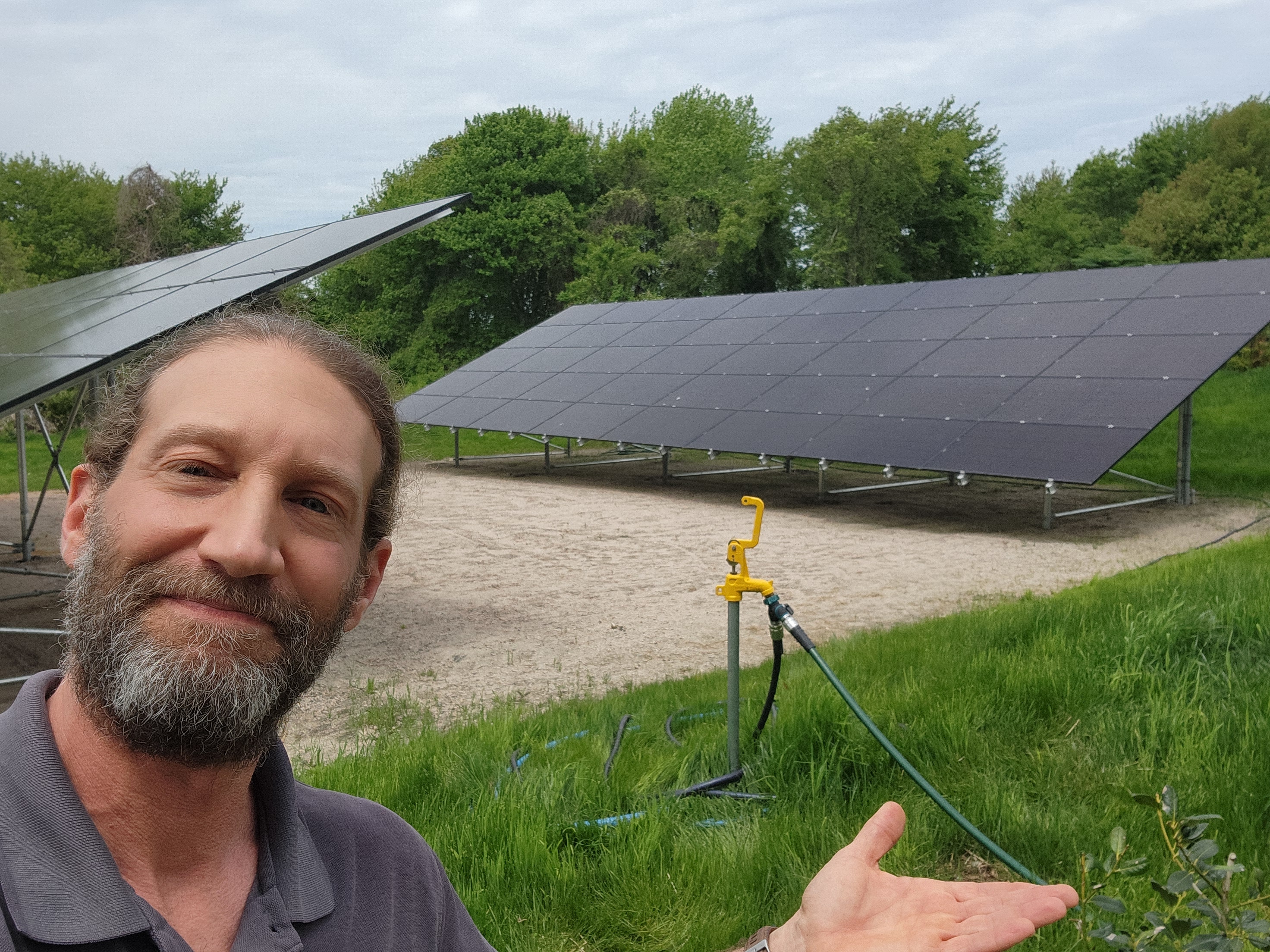 Dave Simmer of Solar Dave at a ground-mount solar project in Massachusetts