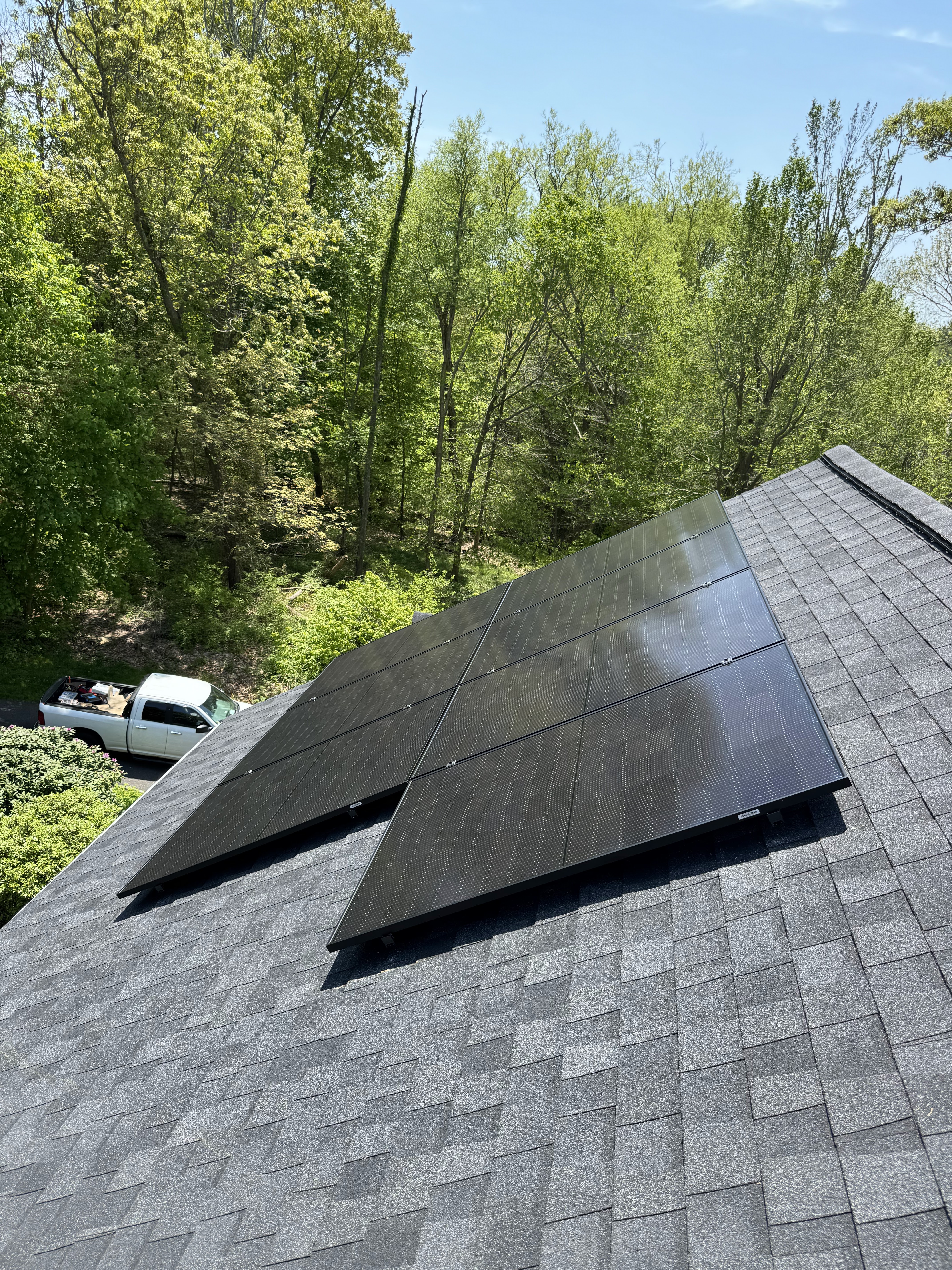 Solar panel installation on a home in Hingham, MA