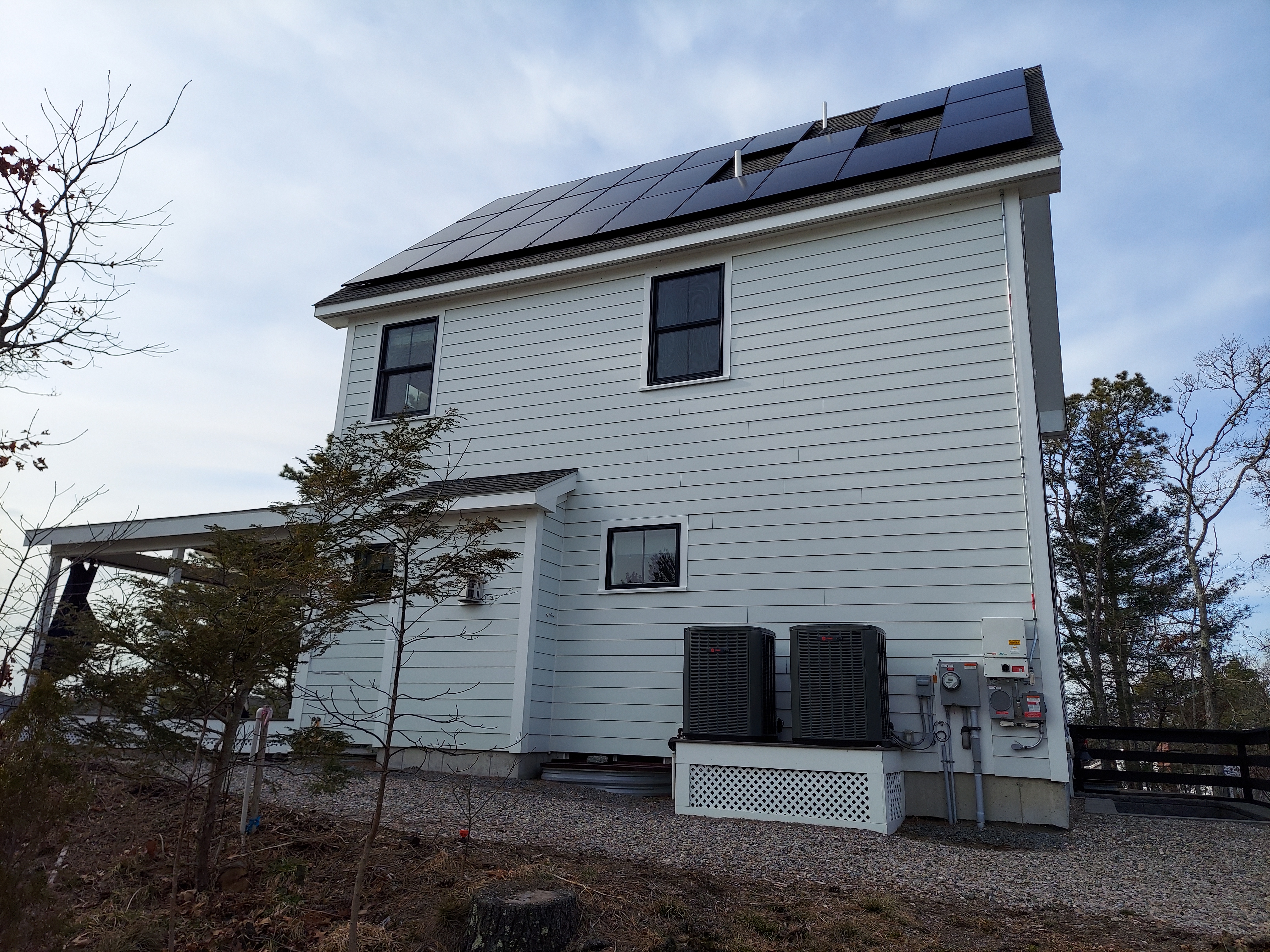 Solar panel installation on a home in Plymouth, MA