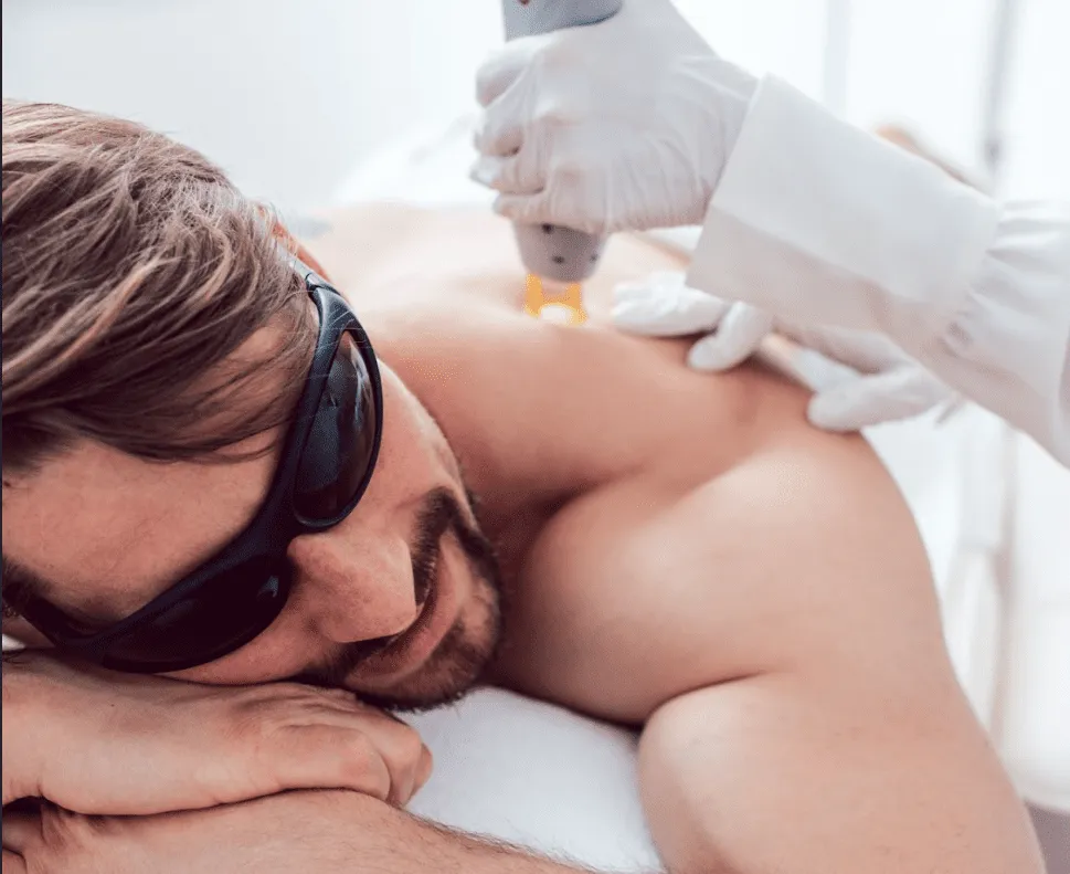 Comfortable laser treatment