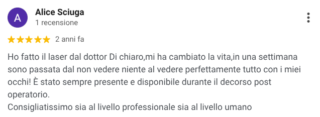 Recensione paziente Toplaser