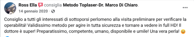 Recensione paziente Toplaser