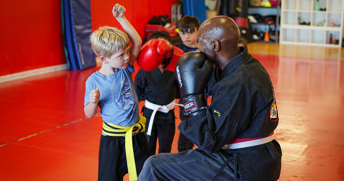 Preschool martial arts students training at James Martial Arts Academy in El Cajon, CA