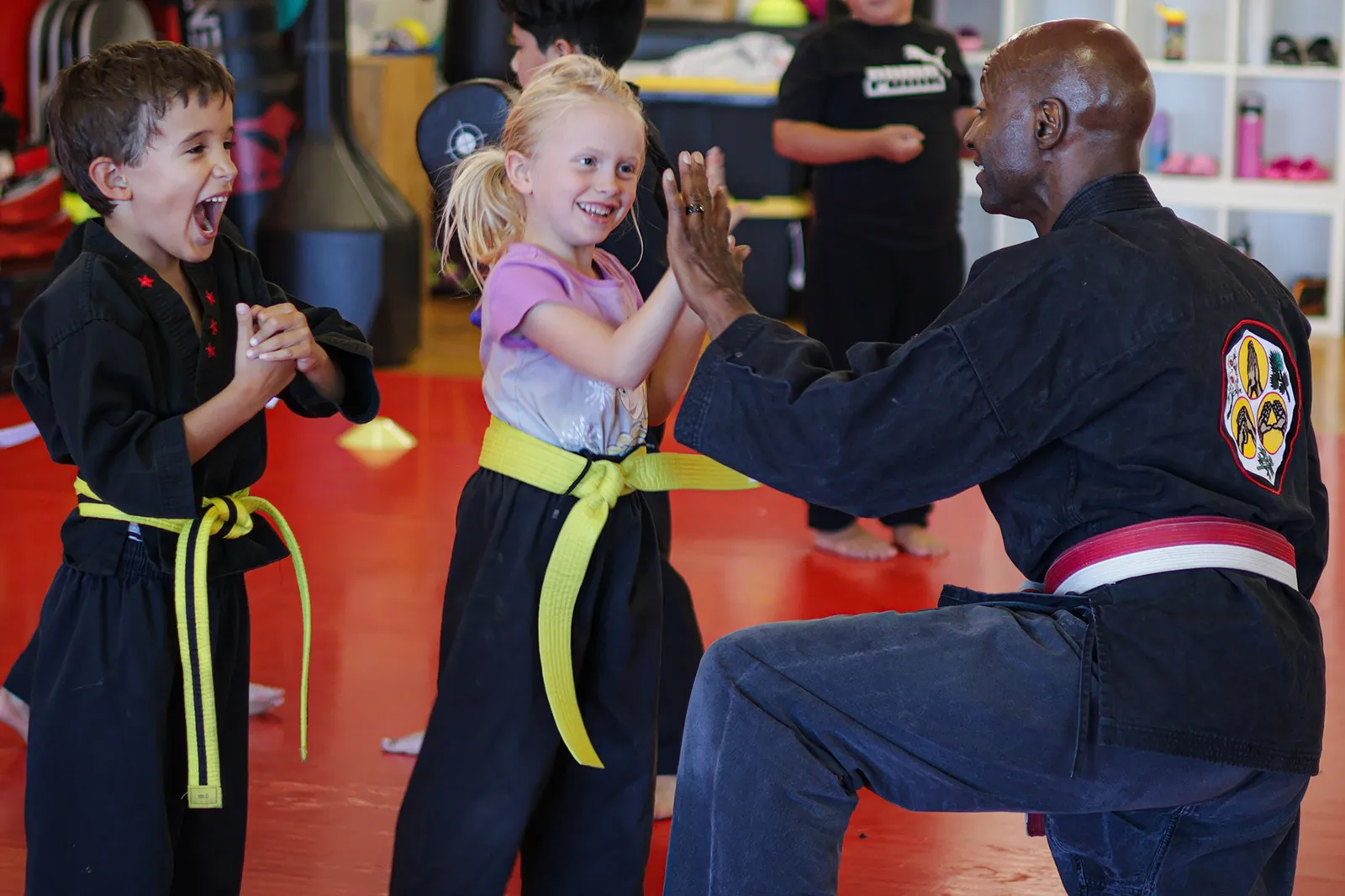 Kids martial arts class at James Martial Arts Academy in El Cajon, CA