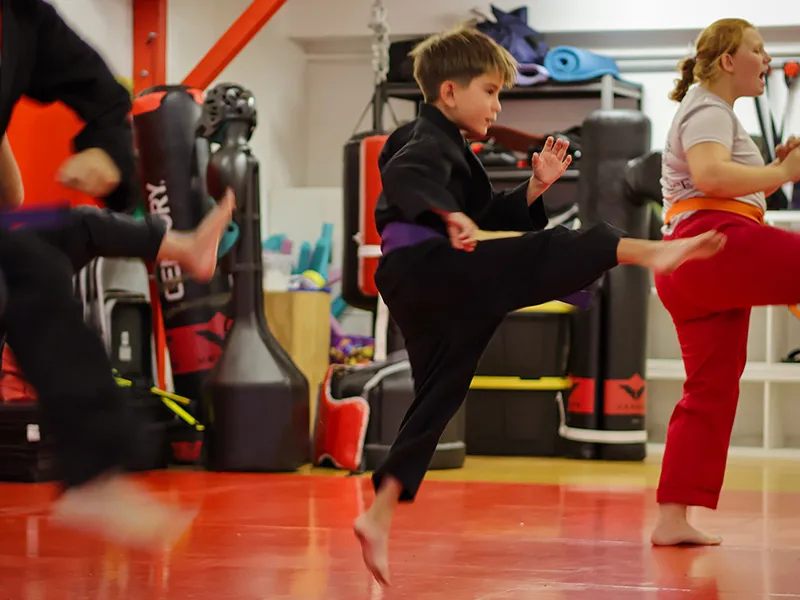 Pre-teen students training in martial arts at James Martial Arts Academy El Cajon
