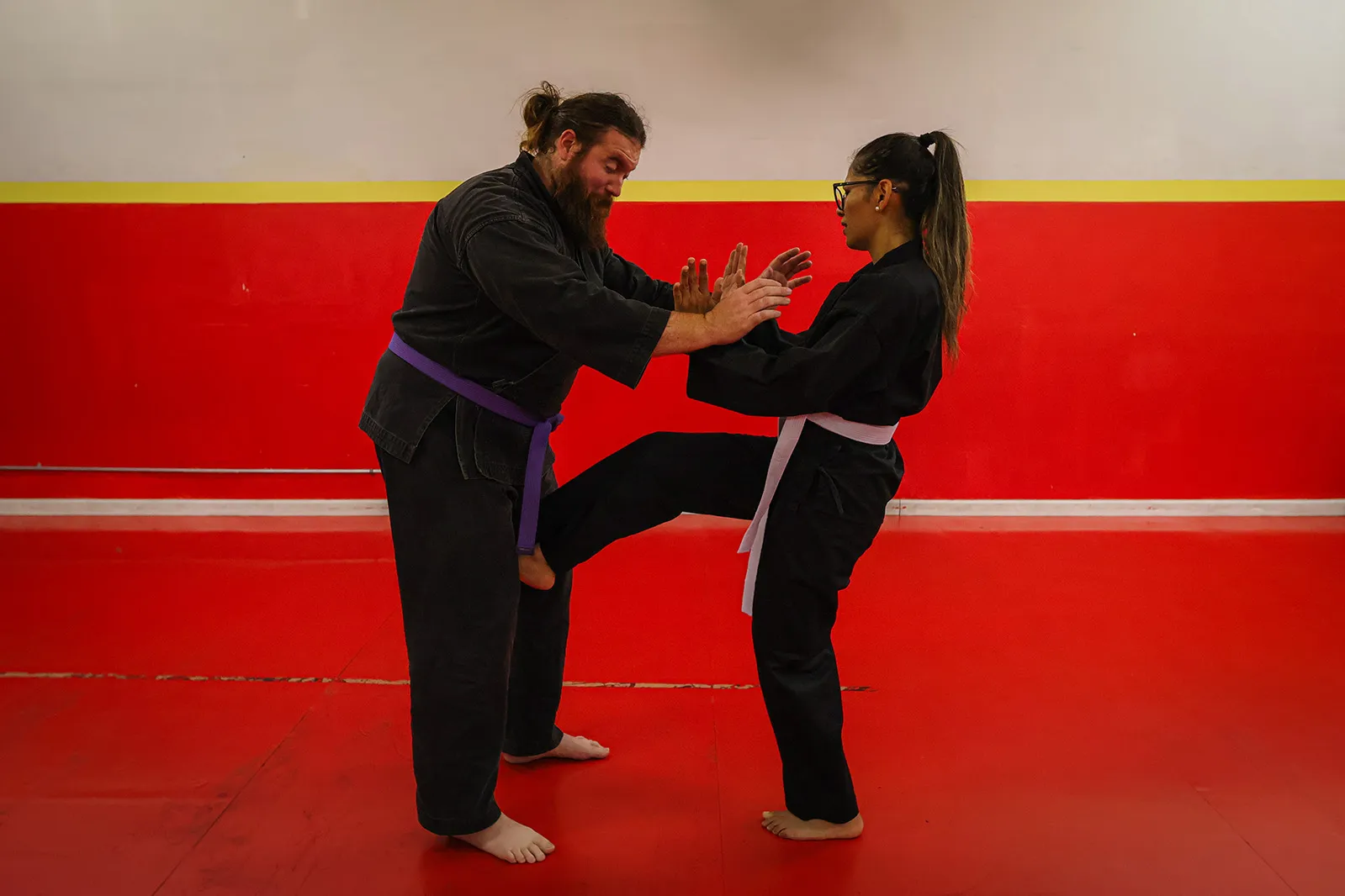 Women's self-defense class at James Martial Arts Academy in El Cajon, CA