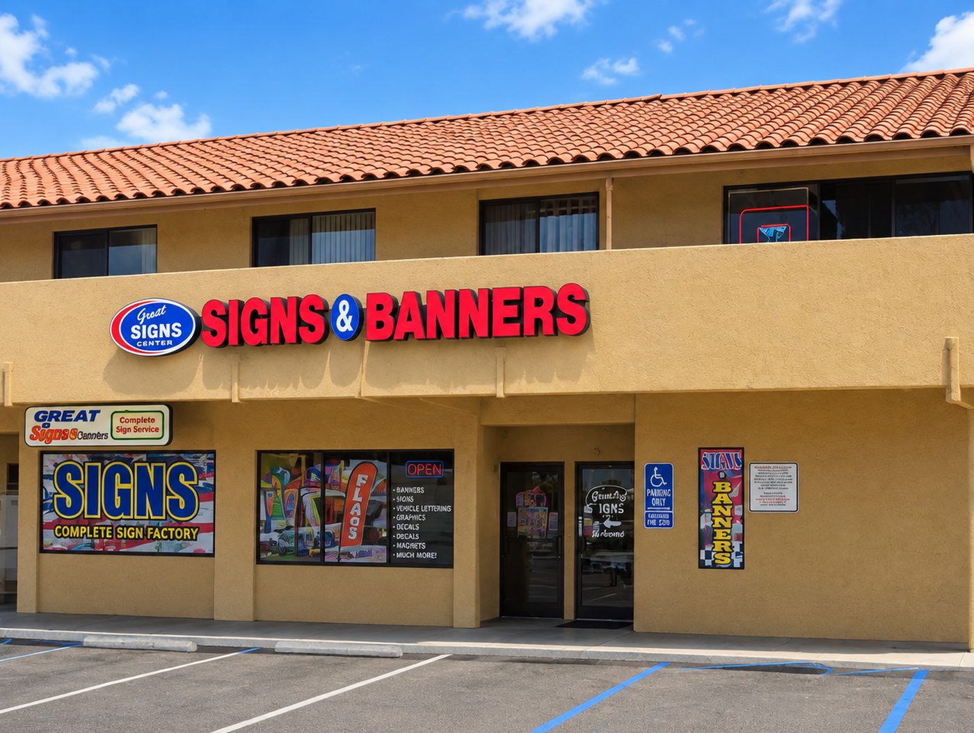 The Great Signs Center shop on Campo Road in Spring Valley