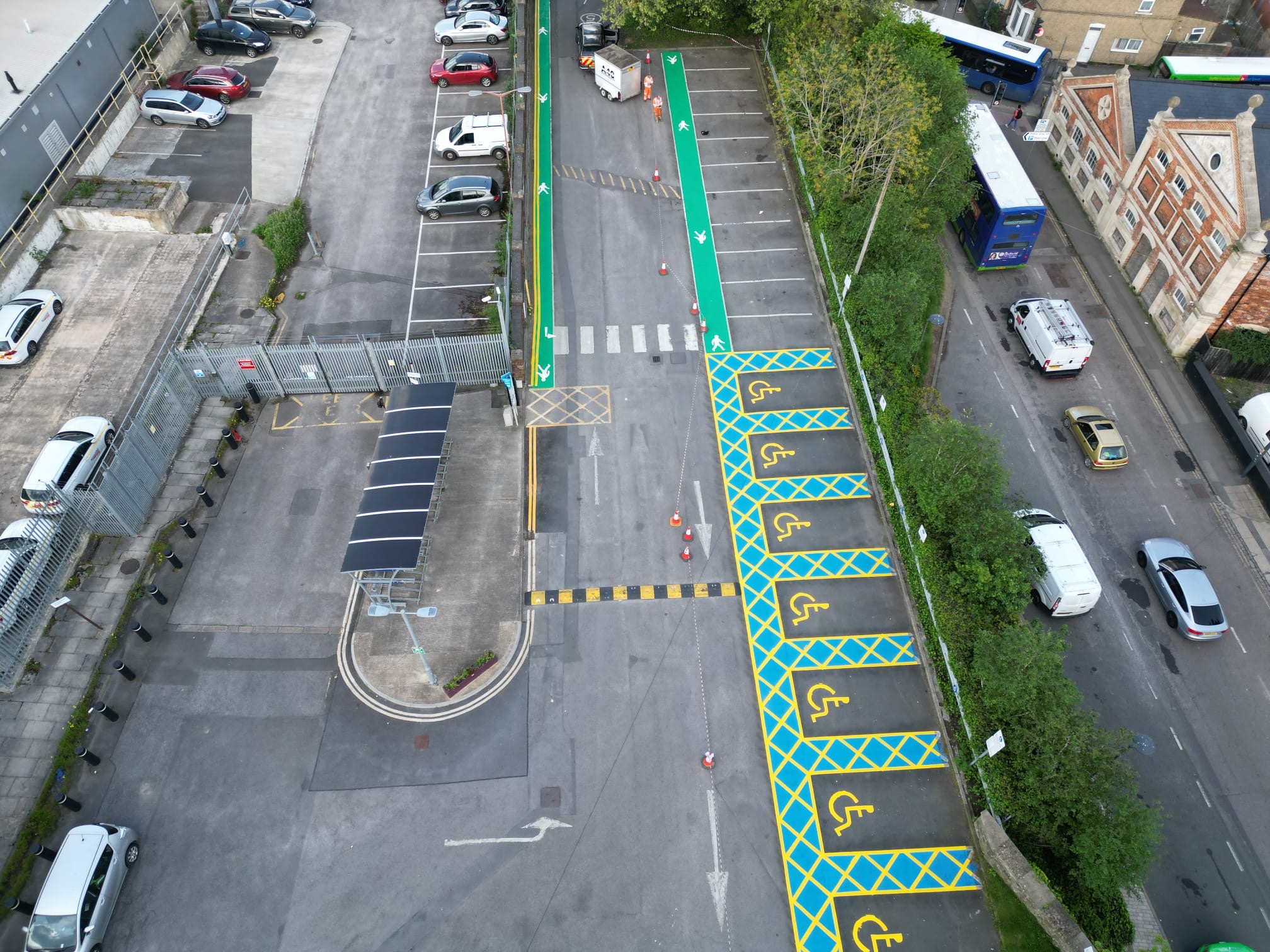 Disabled bay markings