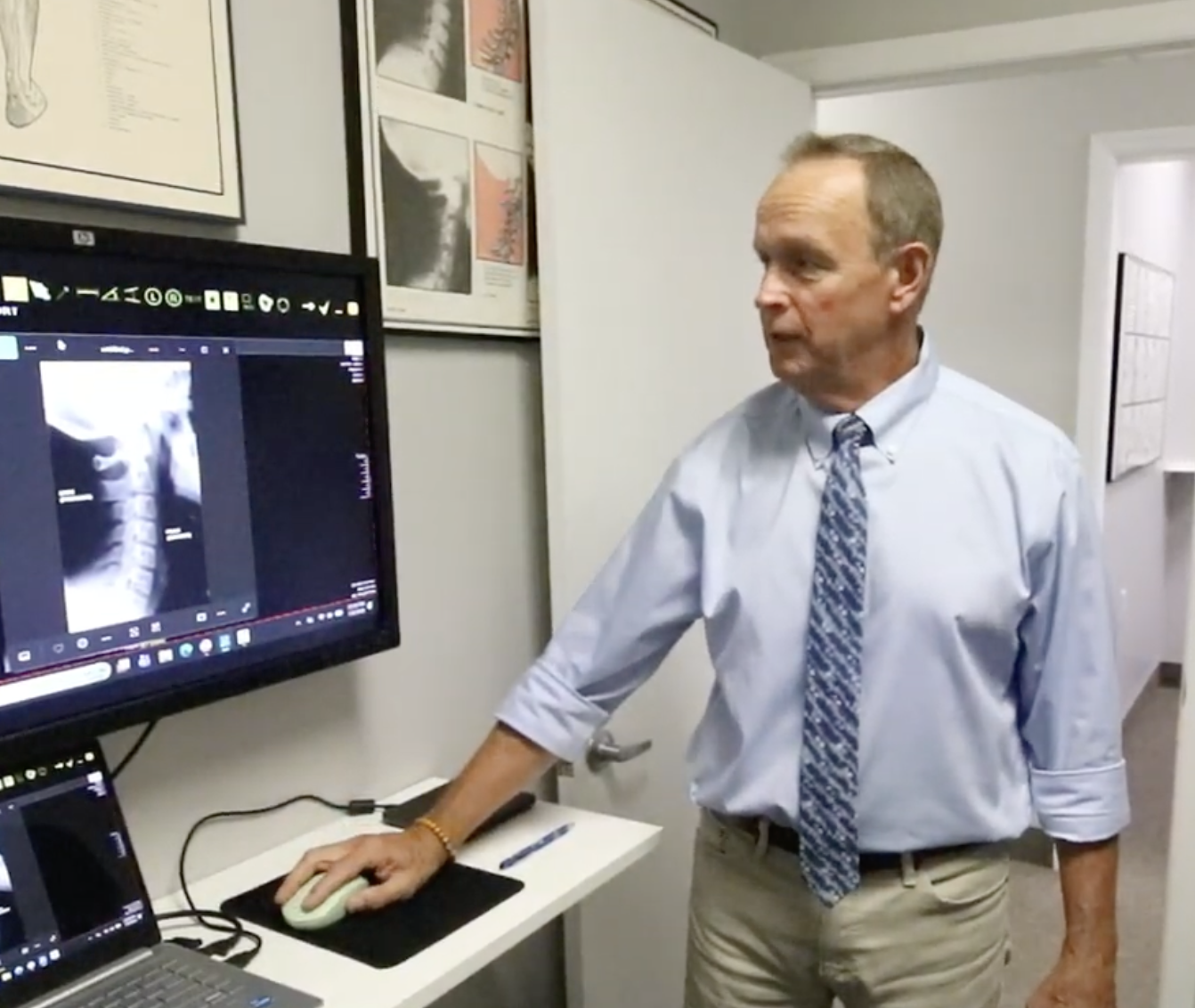 Still from on-site clinic video footage