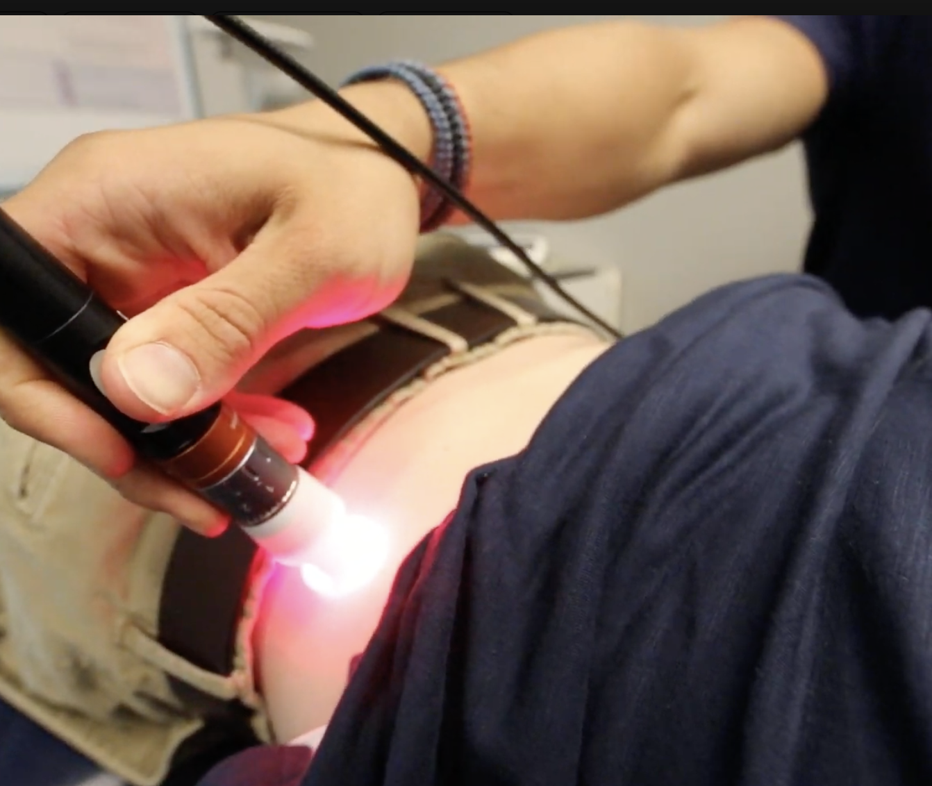 Still from on-site clinic video footage