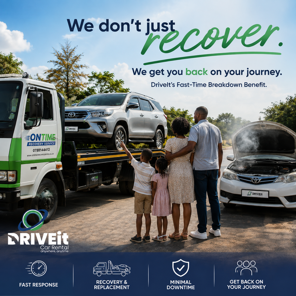 DriveIt car rental breakdown assistance Harare
