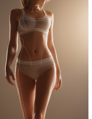 Vaser liposuction body contouring treatment areas for abdomen and thighs at One8Clinic Sandton Johannesburg