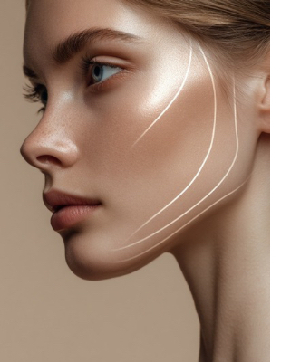 Jawline contour and facial definition representing popular non-surgical aesthetic treatments in Sandton