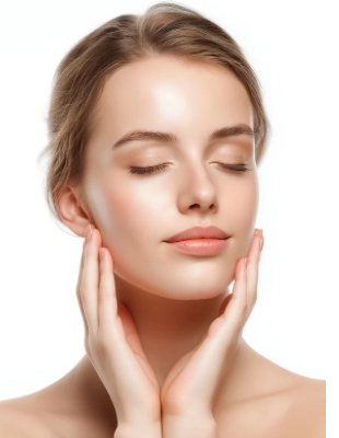 Woman with smooth glowing skin representing the brighter more even complexion micro-needling can help achieve Woman with smooth glowing skin representing the brighter more even complexion micro-needling can help achieve