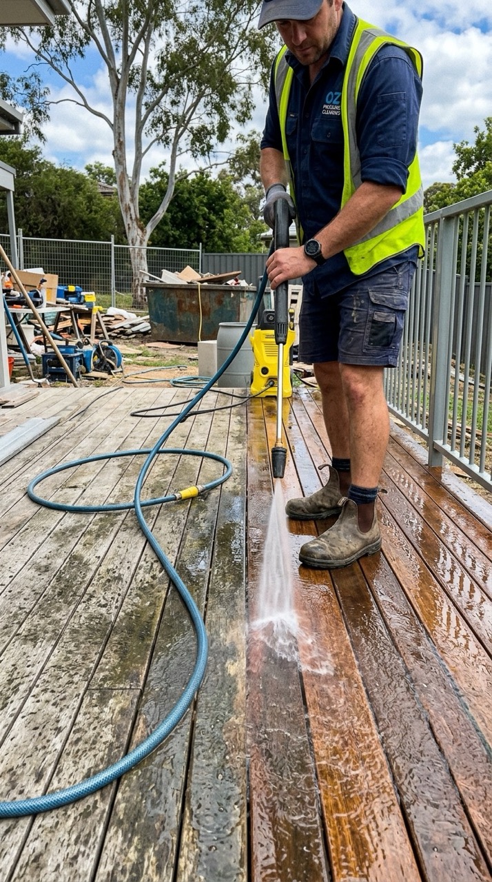 Pressure washing a home exterior on the Northern Beaches, Sydney