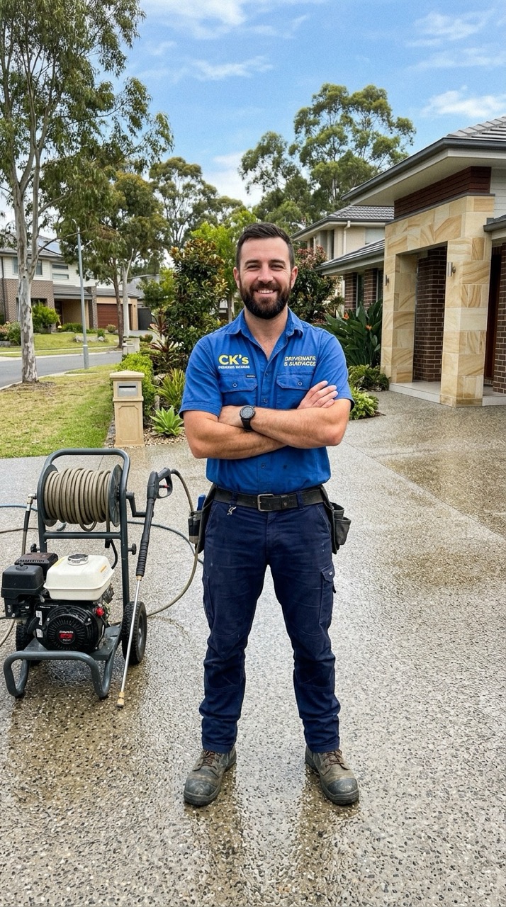 Chris Kelly soft washing a home exterior in Manly, Northern Beaches Sydney