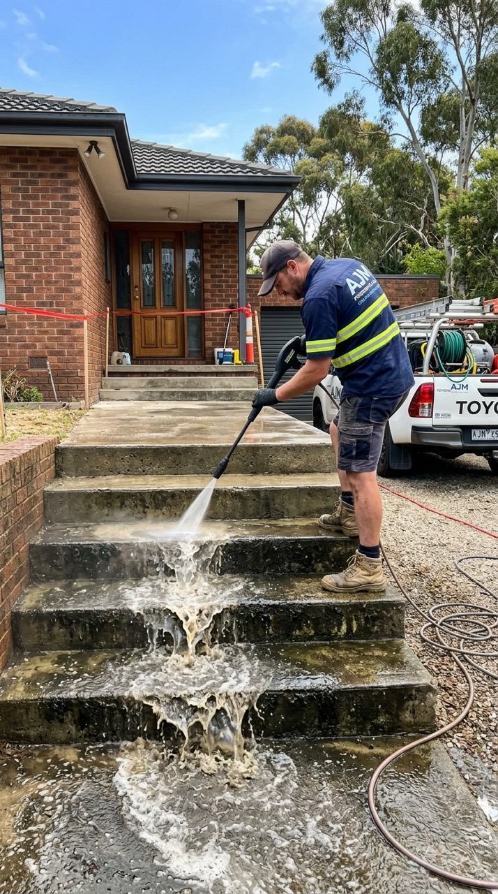 Roof cleaning job on the Northern Beaches, lichen removed from tiles
