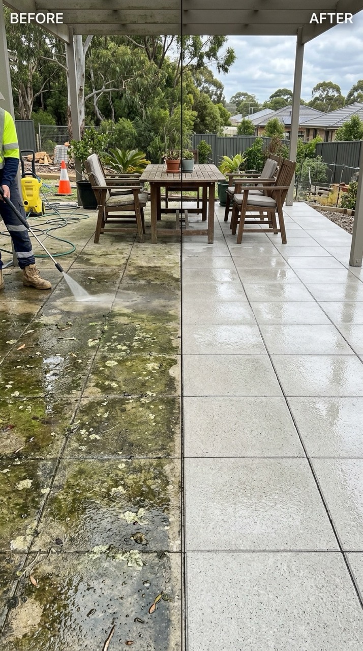 Fence and deck washing job, Manly home exterior clean