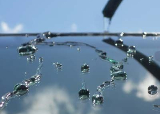 Glass coating detail
