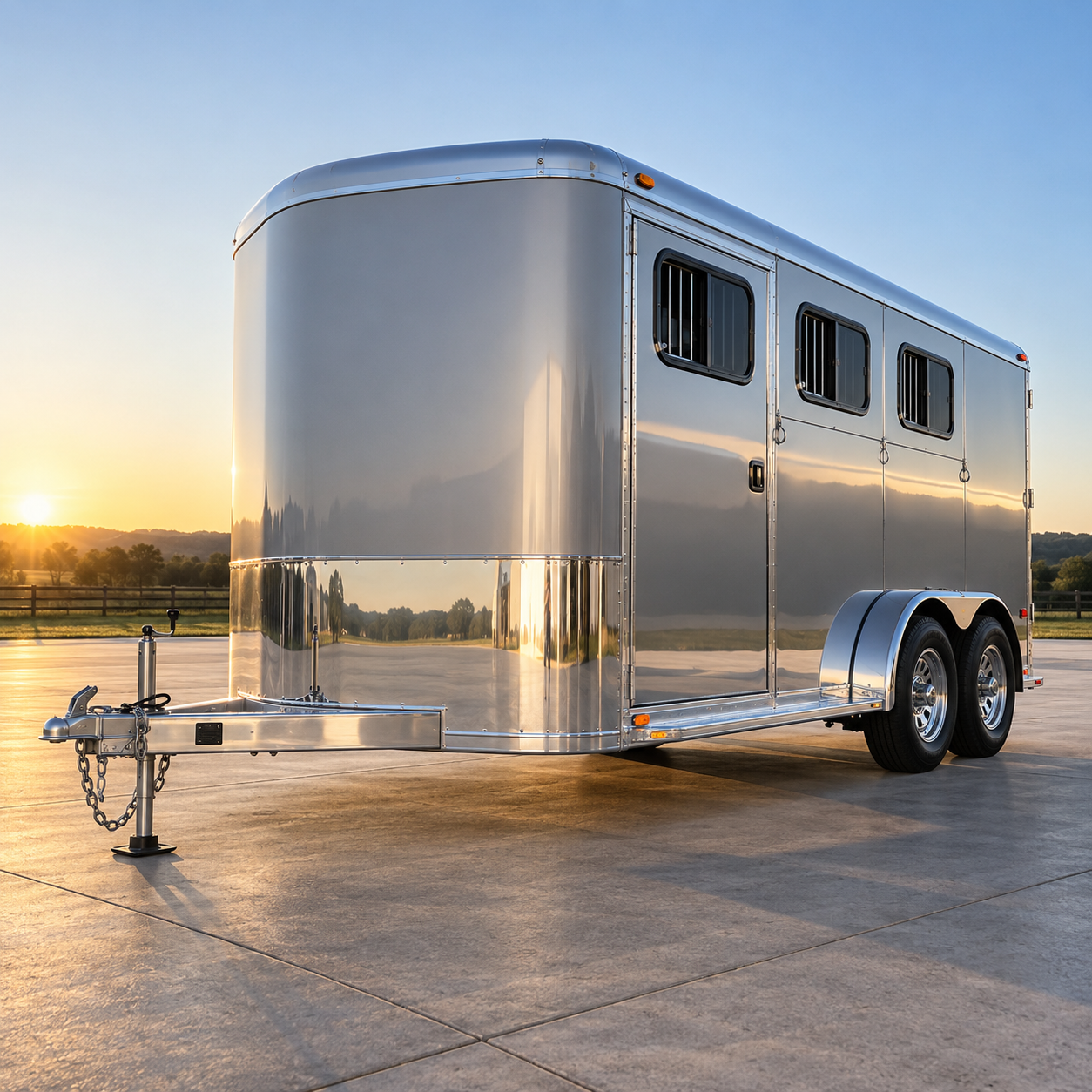 Horse trailer with ceramic coating