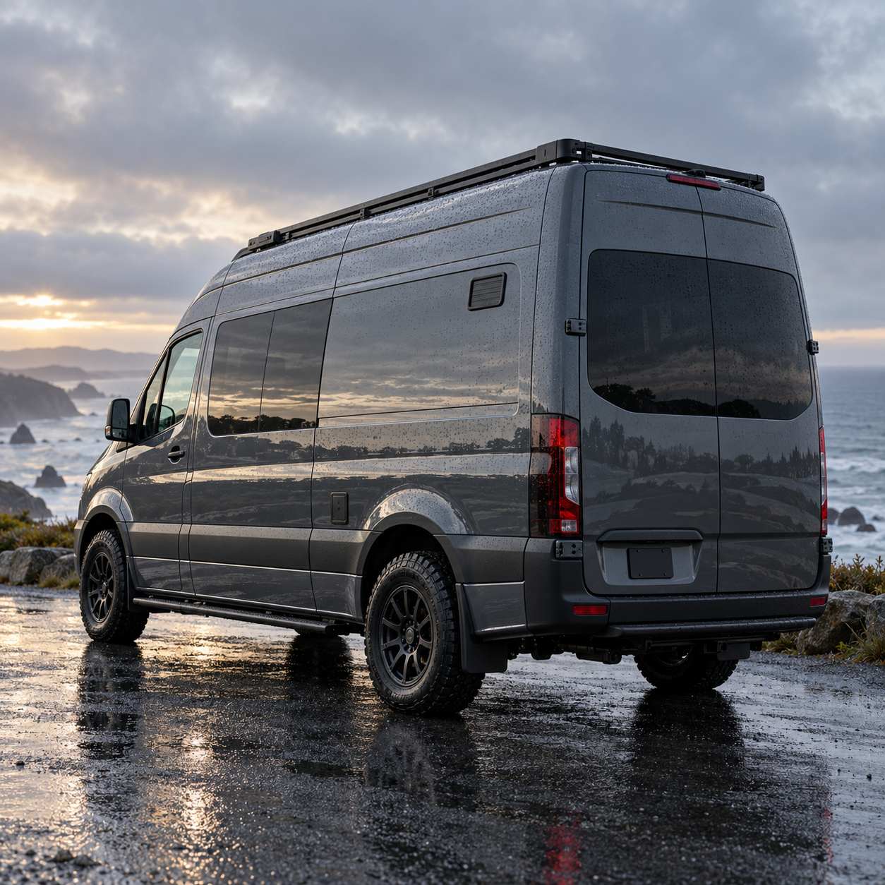 Camper van with ceramic coating