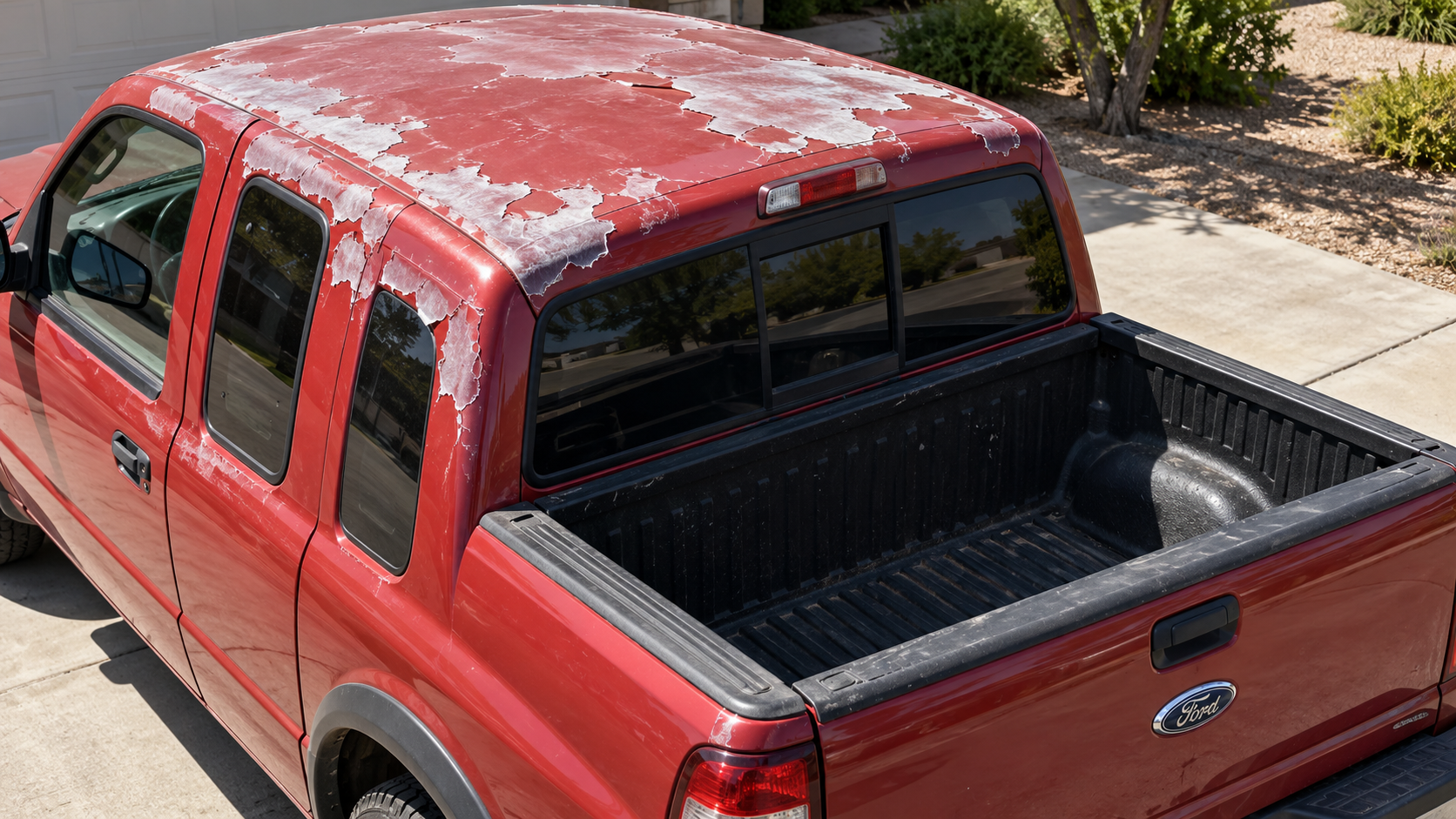 Clear coat failed and peeling from UV exposure