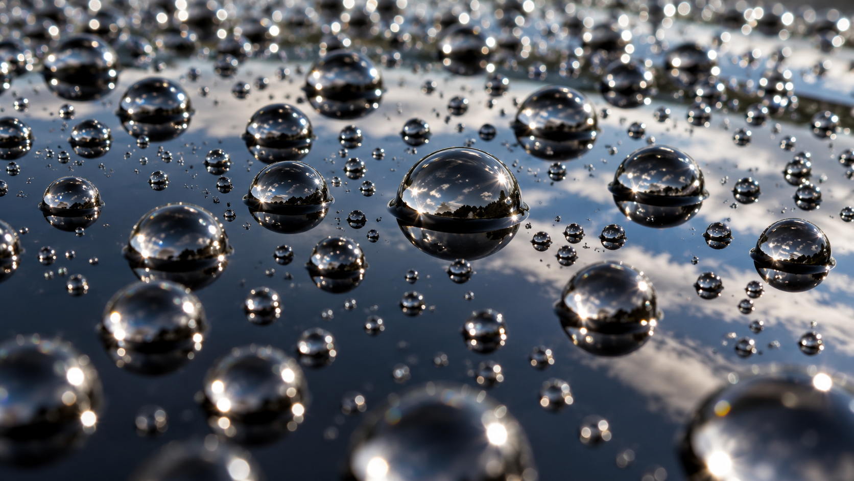 Water beading on the Borograph topcoat over Liquid PPF