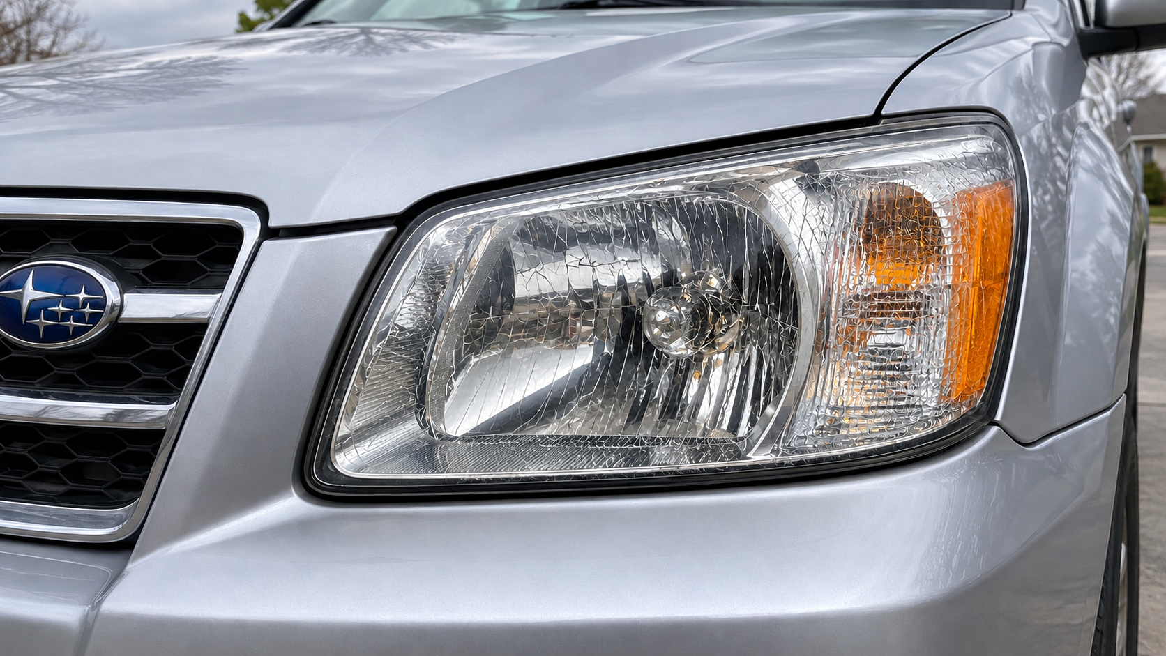 After: the same headlight re-cleared and optically clear