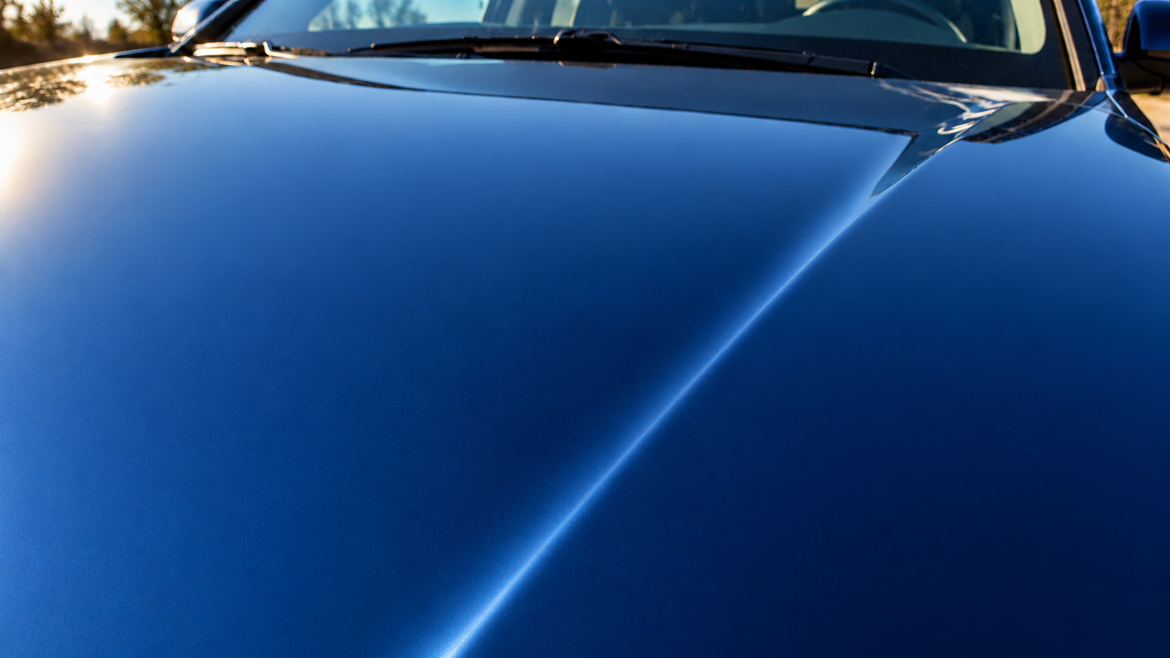 After: the same panel polished flat with no spot shadows remaining